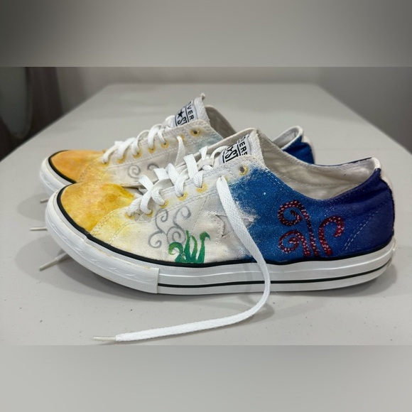 Converse Shoes - CONVERSE One Star Hand Painted Sea World Size Men’s 9 Women’s 11